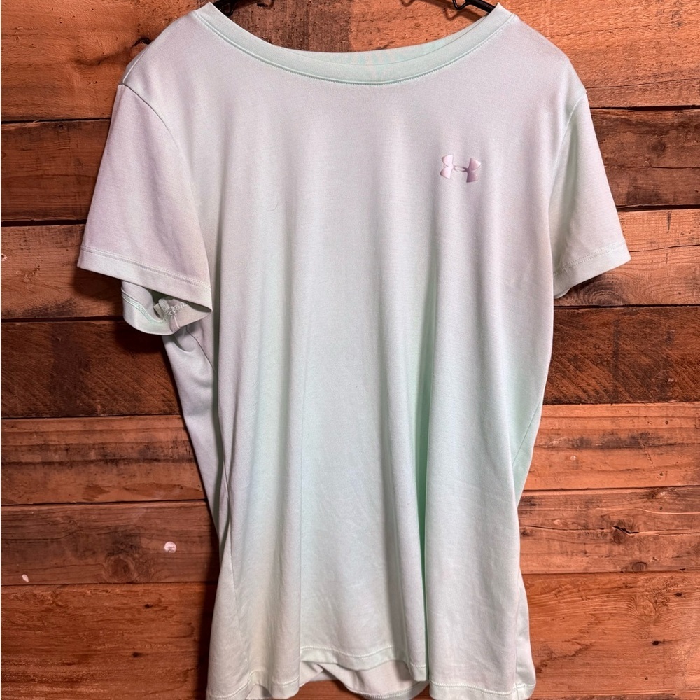 Under Armour Mint Green HeatGear Shirt - Picture 1 of 3